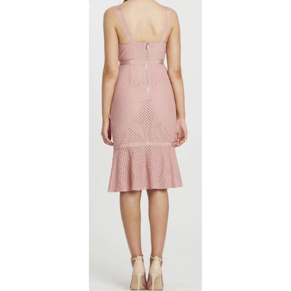 Chancery The Label Women's Size 10 Blush Pink Mica Lace Midi Dress New NWT Party - Picture 2 of 15